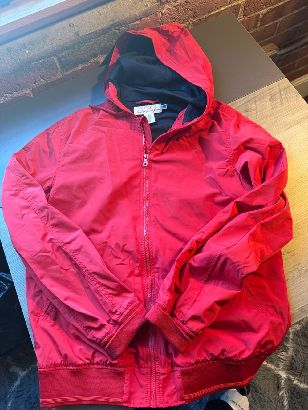H&M Red Hooded Windbreaker Jacket